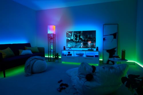 Image of GE CYNC Dynamic Effects Smart LED Light Bulb, Color Changing, Bluetooth and Wi-Fi, Compatible with Alexa and Google Home, BR30 Indoor Floodlight Bulb