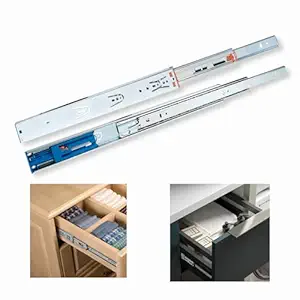 Godrej Soft Close Drawer Channel Runner with Telescopic Channel, Drawer Mechanism Made in India Soft Close Telescopic Channel Capacity of 40cm (400mm) (35kg) Silver