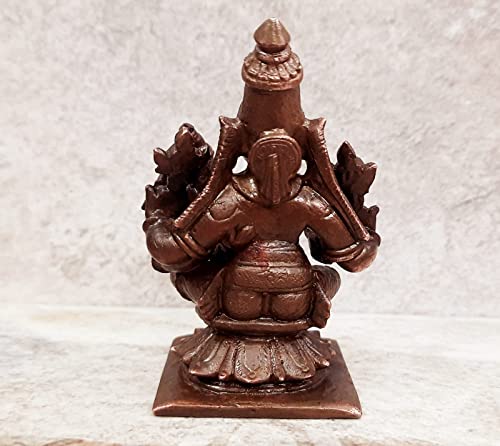 Image of Copper Idols, 7.7 cm, Copper Handmade Lakshmi Narayana 273 Grams, Patina Antique Finish, Pack of 1 Piece