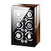 Caja enrolladora de Reloj automática Pintura de Piano Cojines de Reloj Ajustables Exteriores Ajuste de 4 Modos de rotación Accesorios de Motor silencioso (6+0)