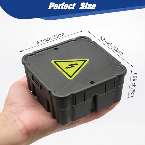 Black Open Splice Junction Box (12 Pack)，Open Splices Repair Open Splices, 5 Second Installation Splice Box, Wire Electrical Junction Box with Cover V0 Flame Retardant Rating(Highest Level) (12) by CICHKELY - Used condition - Image 4