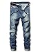 Demon&Hunter 802R Straight Serie Hombre Pantalones Vaqueros Recto Jeans 802R2(33)