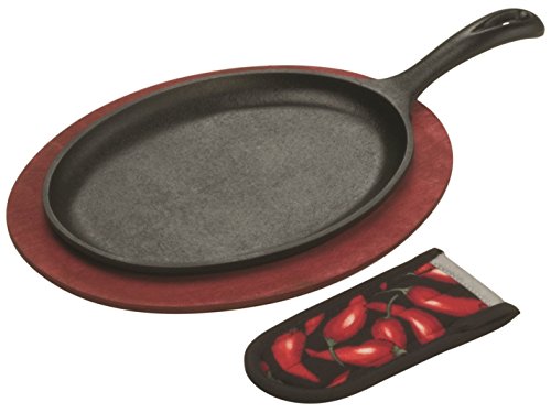 Image of Lodge LFSR3 Cast Iron Fajita Set, Pre-Seasoned