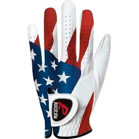 USA Flag Golf Gloves Perfect Grip for Men and Women (Women's X-Large, Left) Cover