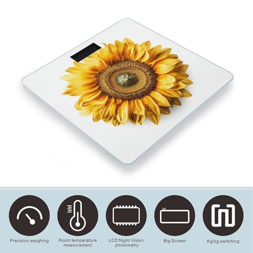Báscula digital de baño con plataforma de vidrio templado miniatura 3
