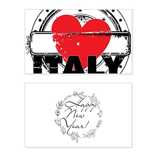Tarjeta de felicitación I Love Italy con diseño de corazón para amantes de Italia