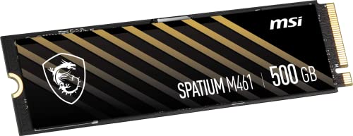 MSI SPATIUM M461 PCIe 4.0 NVMe M.2 500 Go SSD de remplacement rapide