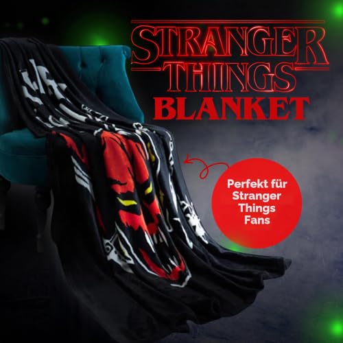 Stranger Things Decke Fleece Warme Decke Sofa und Bett 150x130 cm (Rot), 5029 – Ansicht 2