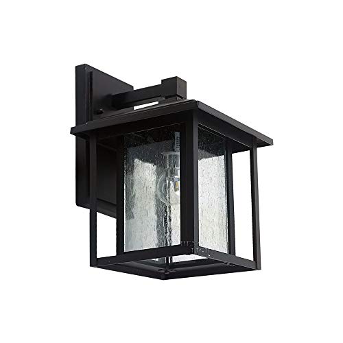 Applique extérieure carrée noire en aluminium au design architectural haut de gamme