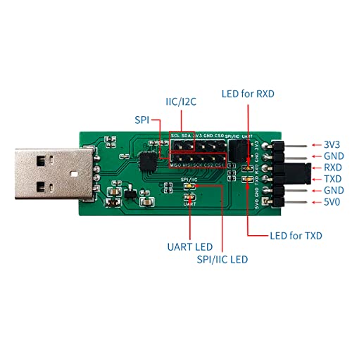 DSD TECH SH-U05A Adaptador USB a SPI IIC I2C UART 3-IN-1