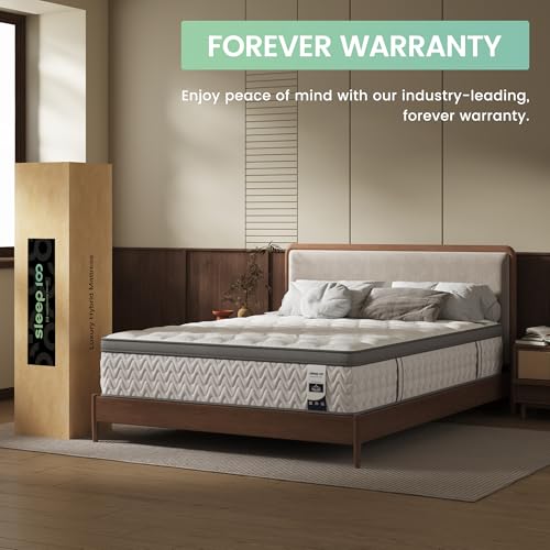 Queen Mattress 14 Inch, 5-Zone Deep Sleep Firm Mattress with Extra Lumbar & Shoulder Support, Hotel Collection Hybrid Mattresses Pain Relief, Fiberglass Free & No Odor, 365 Night Trial