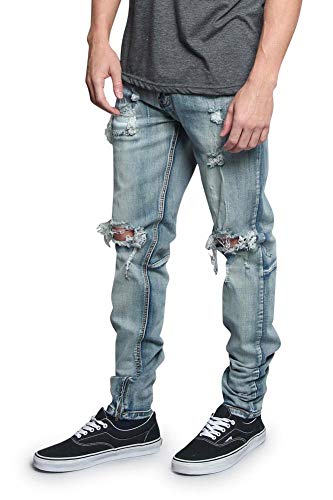 Men's Destroyed Skinny Fit Denim Jeans3