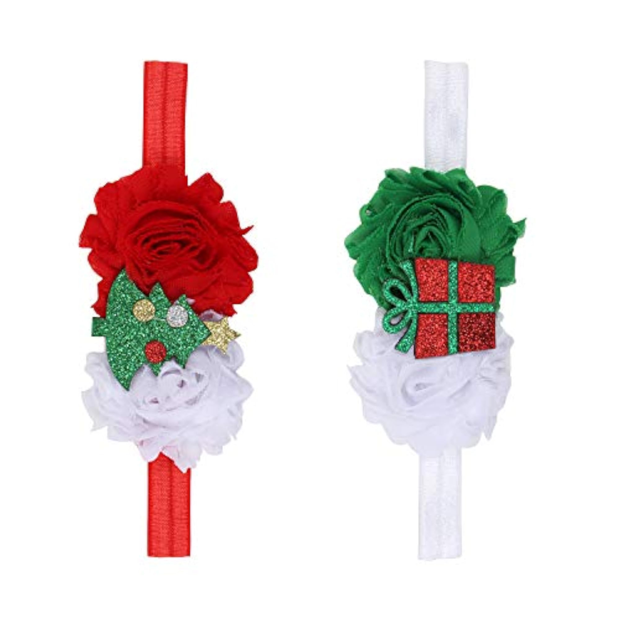 Pack of 2 Fabric Stretch Tree and Gift Hairband