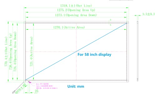 Image of 58 Inch Interactive 10 Points Infrared IR Touch Screen Overlay Frame Free Driver