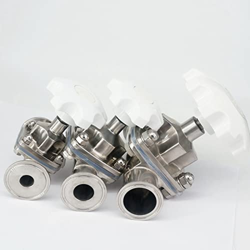 Válvula de diafragma anticorrosiva con virola clamp de 50.5mm 4