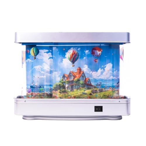 USB充電式アニメナイトライトバルーンタウンデザインホームギフト愛好家用バルーンタウンシーンテーブルランプのための装飾的な装飾