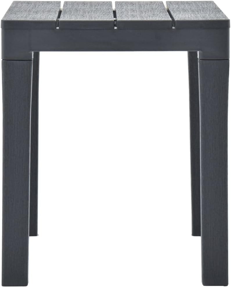Outdoor Storage Cabinet Outdoor benchPatio Benches 2 pcs Anthracite PlasticSuitable for Gardens, courtyards, Parks