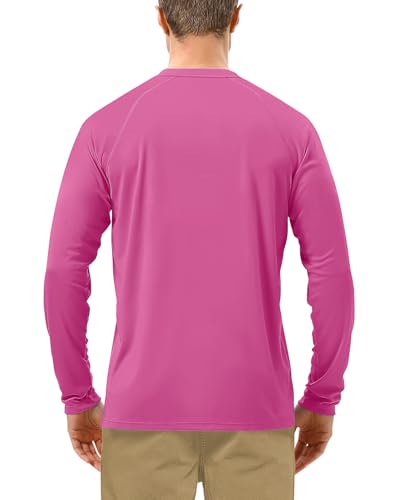 Image of Roadbox Mens UPF 50+ UV Sun Protection Shirts Outdoor Long Sleeve SPF Rash Guard for Fishing Hiking Swimming Running