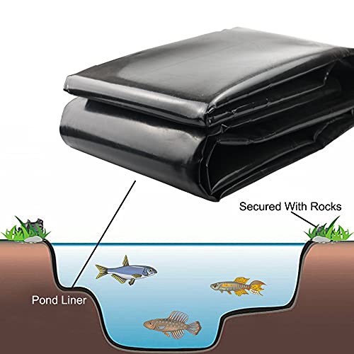 Inslat 20 Mil Pond Liner, 7x10 Ft Pond HDPE Skins Small Fish Pond