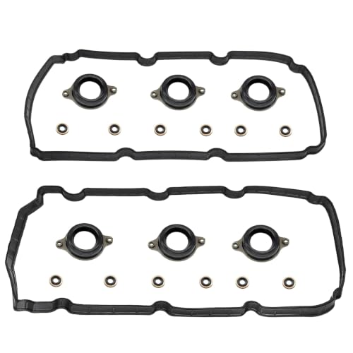 Image of Valve Cover Gasket with Spark Plug Tube Seals Fit for Honda Acura Vehicle Accord Crosstour Odyssey Passport Pilot Ridgeline MDX RDX RLX TLX 2013-2021 3.0L 3.5L V6 J35Y5 J35Y6 Replace 0362072 0362054