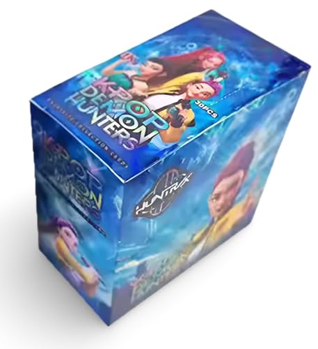 K Pop Demon Hunters - Cartas coleccionables | Caja de refuerzo | Para coleccionistas de más de 15 años | Diseño 1 (azul)