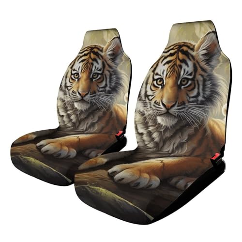 Housse de siège de voiture motif tigre de la jungle universelle et durable