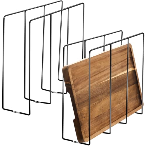 Blulu U Shaped Cookie Sheet Organizer for Cabinet Baking