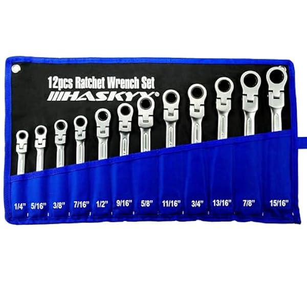 66-delige SAE-inch scharnierende steekring ratelsleutel US Harley Tool I 5/32" - 1" I binnenzeskantsleutel set metrisch en inch gereedschap inch dopsleutel dopsleutels dopsleutels moerdoos