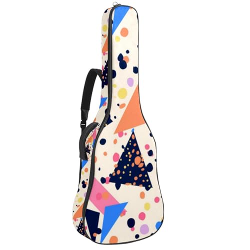 Sac pour guitare acoustique imperméable 42.9" avec motif géométrique coloré