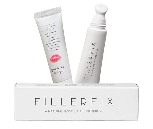 FillerFix Organic Lip Filler Aftercare Serum with Cooling Ceramic Tip – Arnica & Calendula for Relief After Lip Filler