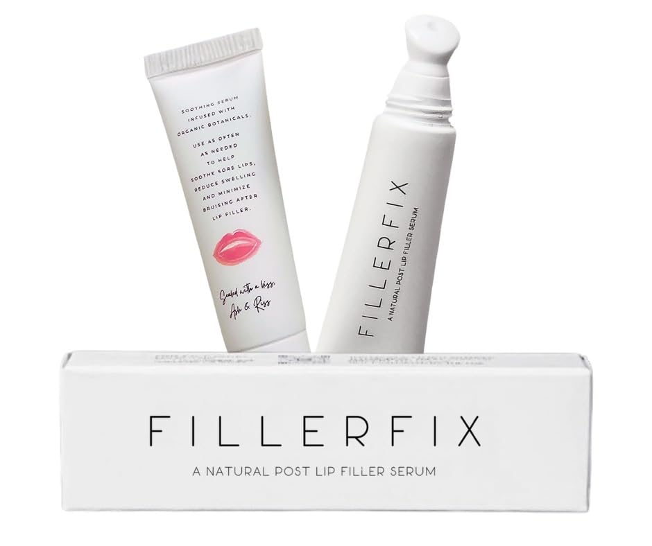 FillerFix Organic Lip Filler Aftercare Serum with Cooling Ceramic Tip – Arnica & Calendula for Relief After Lip Filler