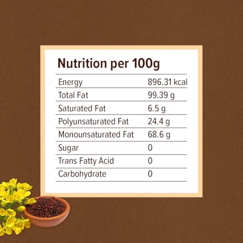 Image of Conscious Food Cold Pressed Black Mustard Oil | 1 Litre | Mustard Oil for Cooking | Good for heart health | Kachi Ghani