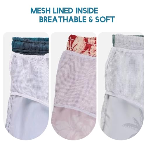 Men's Swim Trunks Quick Dry 3D Printed Beach Board Shorts with Pockets Cool Mesh Lining Bathing Suits3