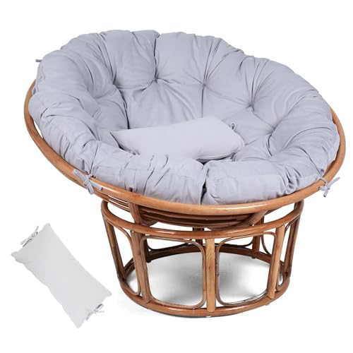 Disker Papasan Chair Cushion - 52 inch - Without Chair (Light Gray)