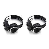 Video für Autos 2 Packung mit Zweikanal -Folding Verstellbare Universal Rear Entertainment System Infrarot-Kopfh?rer mit 3,5-mm-Aux drahtlose IR-DVD-Player Haupttelefone f¨¹r in Auto-TV Video Audio h?ren