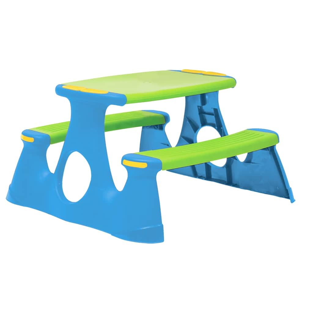 Générique Banc de Pique-Nique Enfant polypropylène 89,5x84,5x48 cm, Table et Banc intégrés pour Jeux extérieurs, Charge Max 30 kg, Usage intérieur et extérieur