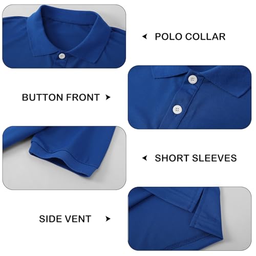 Image of Boy Polo Shirt Pique School Uniform Shirt for Kid Golf Top Youth Boy 5-14Y