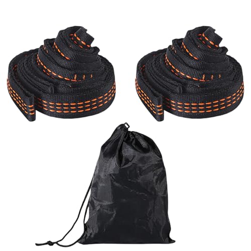 Haodream Correa ajustable para hamaca de 2 Uds. Correa de suspensión para árboles, accesorios para acampar al aire libre, fácil de usar