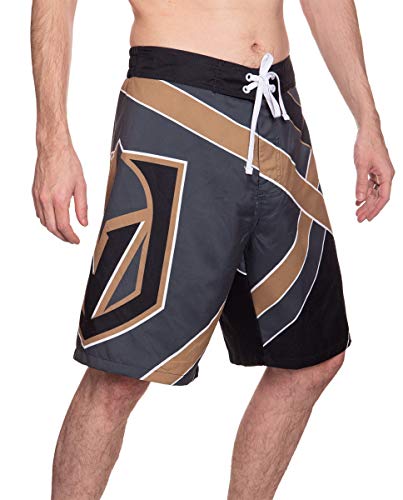 Calhoun Men's Officially Licensed NHL Diagonal Lines Boardshorts4