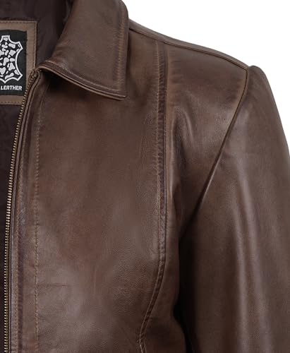 Image of fjackets Men's Real Lambskin Leather Jacket - Shirt-Collar Moto Biker Style Year-Round Wear