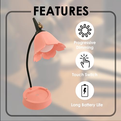 Primordial Hub FRW6465215 15'' Cherry Blossom Flower Lamp: Rechargeable Wireless Led Desk Lamp thumb #1