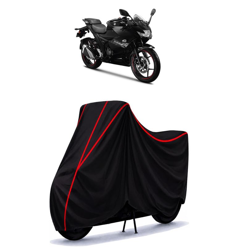 Image of Suzuki Gixxer SF 150 Water Resistant Bike Cover for All Motorcycles & Rain | Heavy Duty Taffeta Fabric | UV Protection, Dustproof, Scratchproof | All Weather Two Wheeler Body Cover with Elastic Bottom
