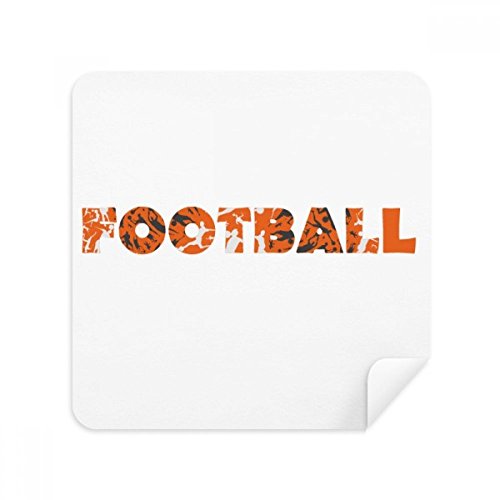 Suede tissu 2Pcs orange football résout le problème des verres sales et des écrans flous