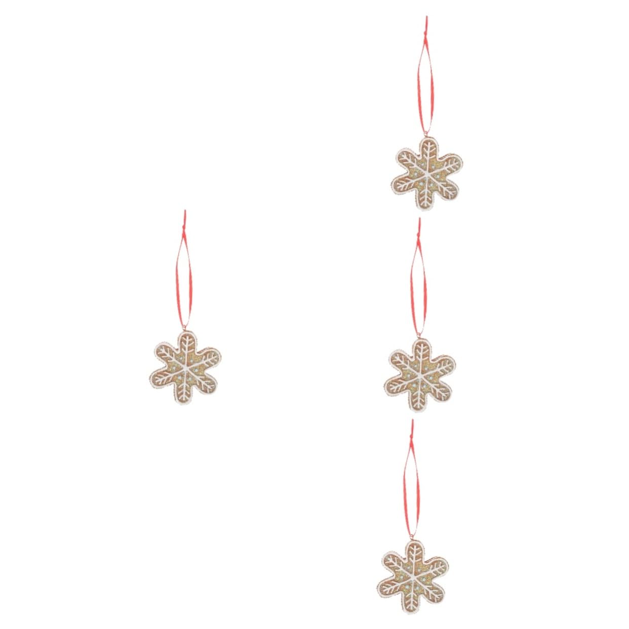 Ciieeo 4 Stück Christbaumschmuck hängendes Weihnachtsbaum-Schneeflocke-Anhänger weihnachtsdeko Weihnachts anhänger Weihnachtsbaum-Anhänger weihnachtliche hängende dekore Harz