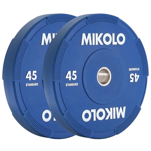 Mikolo Olympic Bumper Plates Set 230LB IWF Color-Coded
