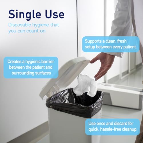 Image of Dynarex Disposable Drape Sheets - 40 inch x 48 inch (Case of 100), White, 2-Ply Tissue Paper for Patient Privacy, Exams, and Procedures