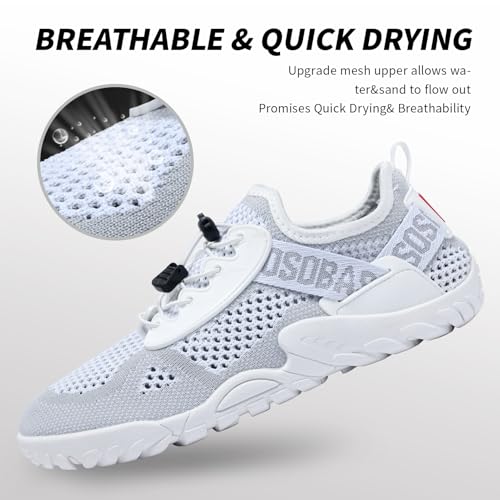 Image of SOBASO Water Shoes Women Men Hiking Dry Aqua Beach Swim Surf Shoes for Outdoor Fish Hiking Pool