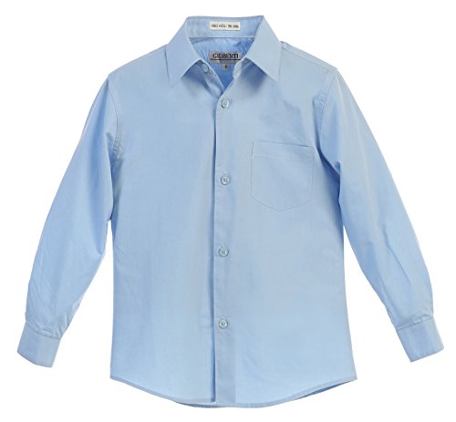 Image of Gioberti Boys Long Sleeve Solid Dress Shirt
