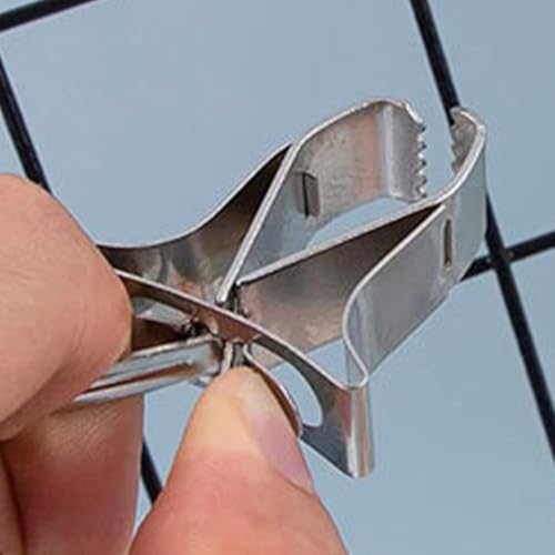 HANABASS Parrot Vegetable Clip 3pcs Stainless Steel Bird Cage Food Holder Clips Birdcage Food Clamp Sturdy and Practical for Pet Birds