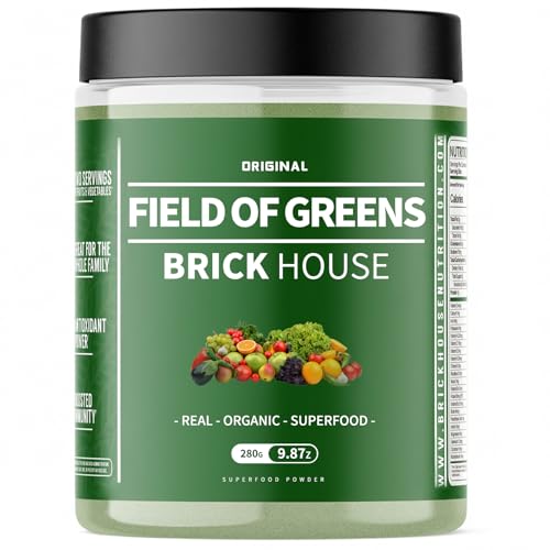 Brickhouse Nutrition Field of Greens Powder, Fruits Veggiesin Every Scoop, Classic Superfood Blend (Brick House Superfood Blend - 1PCS)